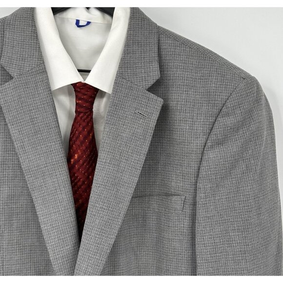 TOMMY HILFIGER jacket blazer sport coat two button year round business gray 46L - Picture 1 of 8